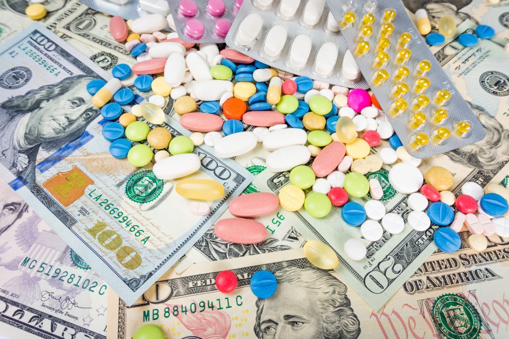 pills and money